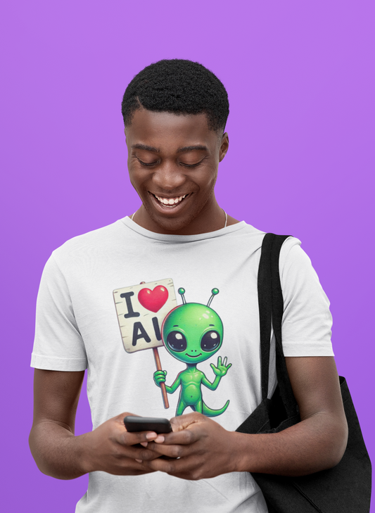 I Love AI Alien T-shirts!