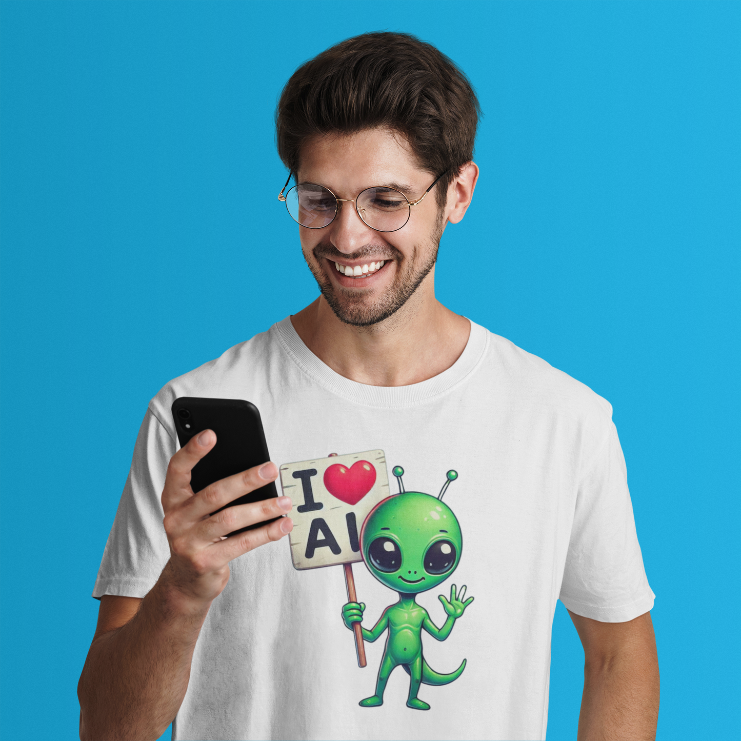 I Love AI Alien T-shirts!