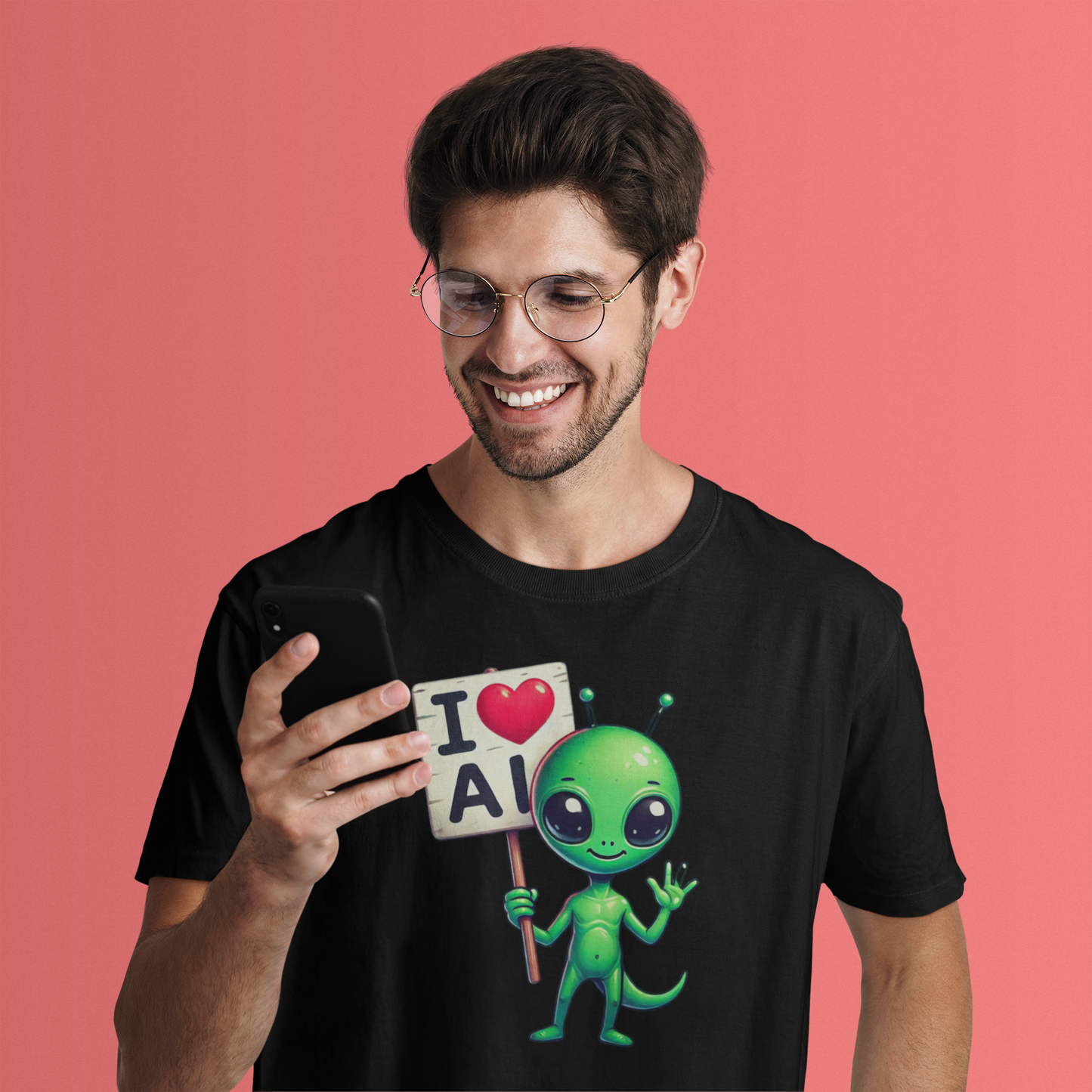 I Love AI Alien T-shirts!